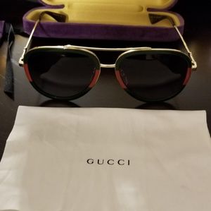 Gucci Red/Green Large Aviator Gg0062s
